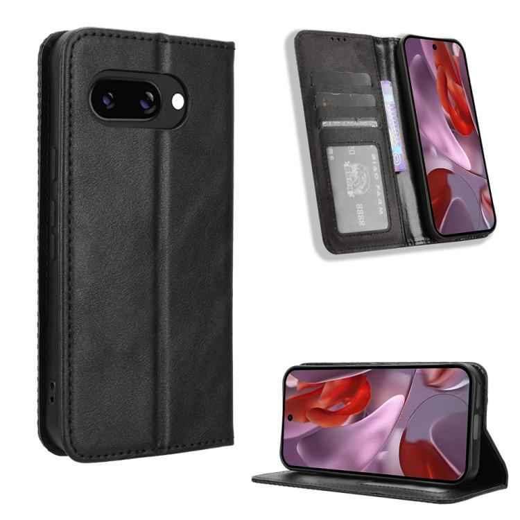 Magnetic Buckle Retro Texture Leather Phone Case, For Google Pixel 10 Pro XL, For Google Pixel 10 Pro / 10, For Google Pixel 9a, For Google Pixel 9 Pro, For Google Pixel 9, For Google Pixel 8a, For Google Pixel 8 Pro, For Google Pixel 8