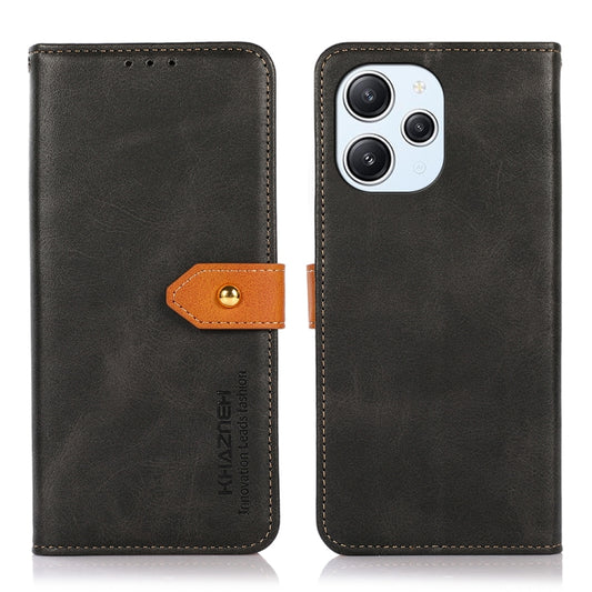KHAZNEH Dual-color Cowhide Texture Flip Leather Phone Case