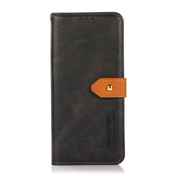 KHAZNEH Dual-color Cowhide Texture Flip Leather Phone Case, For Xiaomi Redmi 12 4G, For Xiaomi Redmi Note 12S 4G