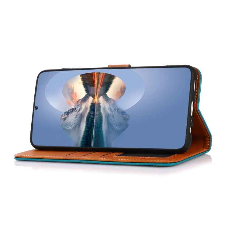 KHAZNEH Dual-color Cowhide Texture Flip Leather Phone Case, For Xiaomi Redmi 12 4G, For Xiaomi Redmi Note 12S 4G