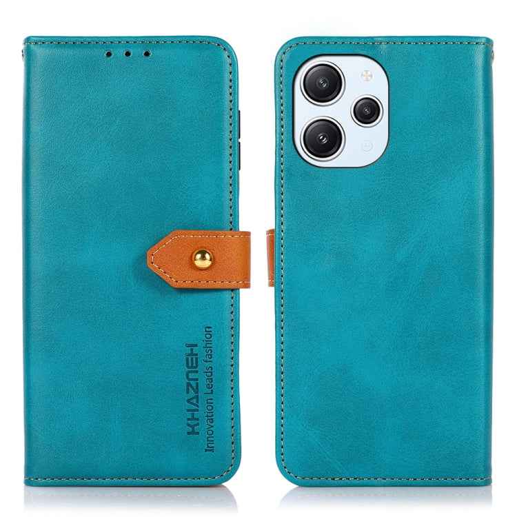 KHAZNEH Dual-color Cowhide Texture Flip Leather Phone Case