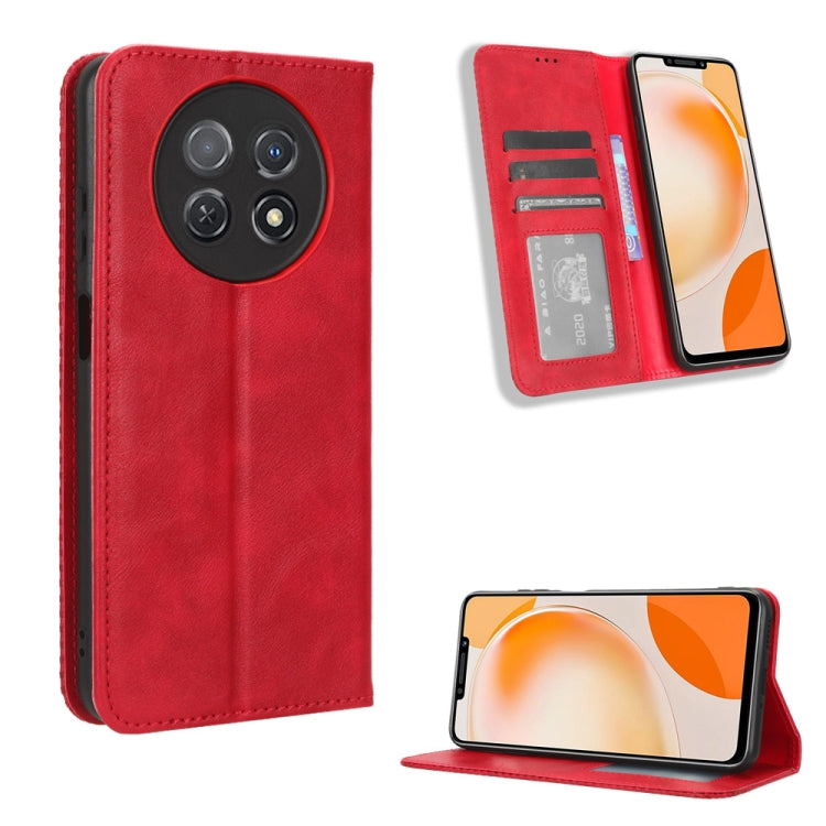 Magnetic Buckle Retro Texture Leather Phone Case, For Huawei Mate 60 Pro 5G, For Huawei Enjoy 60 Pro / nova 11i, For Huawei Enjoy 60X