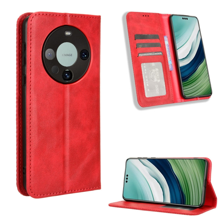 Magnetic Buckle Retro Texture Leather Phone Case, For Huawei Mate 60 Pro 5G, For Huawei Enjoy 60 Pro / nova 11i, For Huawei Enjoy 60X