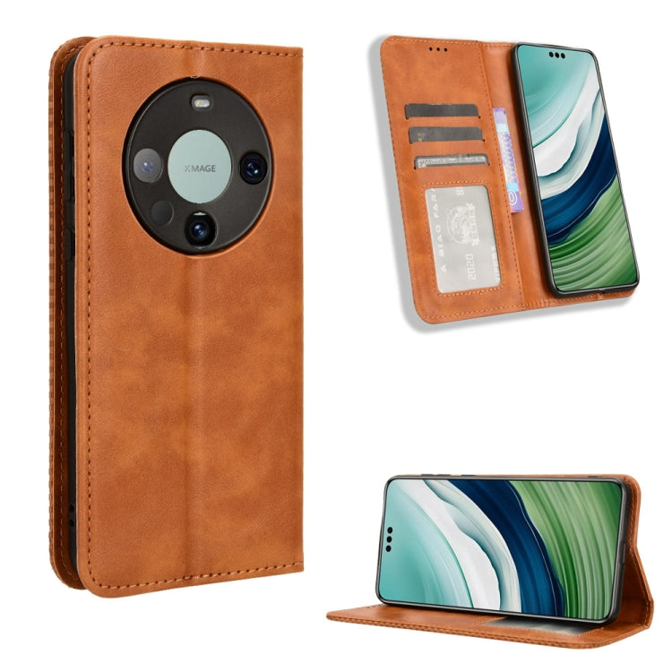 Magnetic Buckle Retro Texture Leather Phone Case, For Huawei Mate 60 Pro 5G, For Huawei Enjoy 60 Pro / nova 11i, For Huawei Enjoy 60X