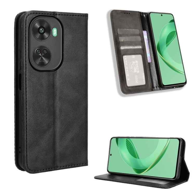 Magnetic Buckle Retro Texture Leather Phone Case, For Huawei Pura 70 Ultra, For Huawei Pura 70 Pro / 70 Pro+, For Huawei nova 12i 4G / Enjoy 70 Pro 4G, For Huawei Pura 70, For Huawei nova Y72 4G / Enjoy 70 4G, For Huawei Enjoy 70 4G, For Huawei nova 11...