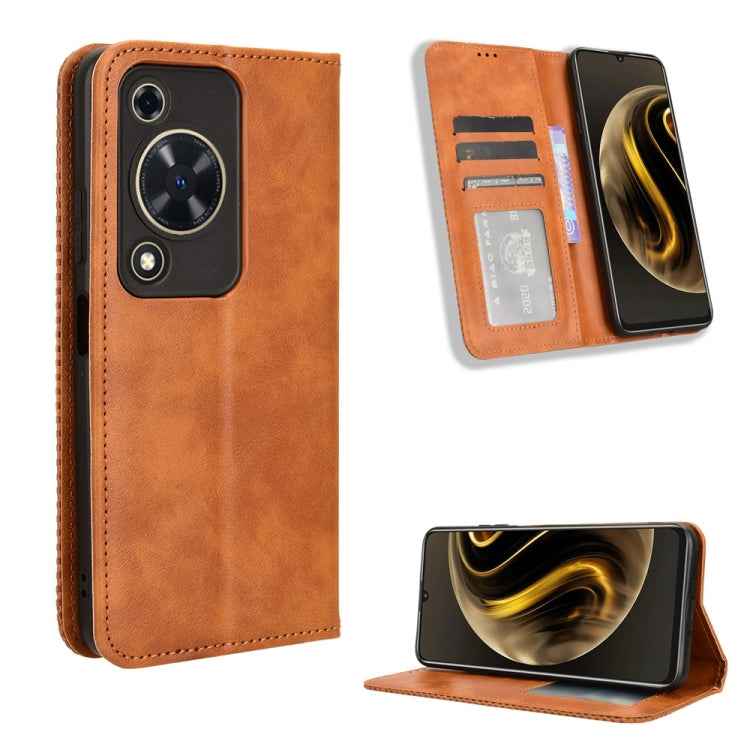 Magnetic Buckle Retro Texture Leather Phone Case, For Huawei Pura 70 Ultra, For Huawei Pura 70 Pro / 70 Pro+, For Huawei nova 12i 4G / Enjoy 70 Pro 4G, For Huawei Pura 70, For Huawei nova Y72 4G / Enjoy 70 4G, For Huawei Enjoy 70 4G, For Huawei nova 11...