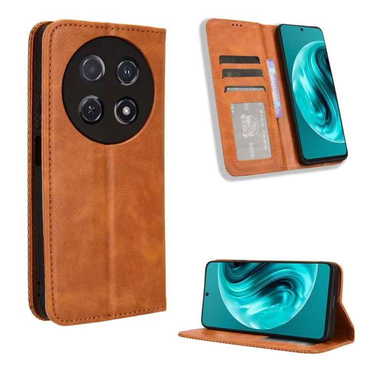 Magnetic Buckle Retro Texture Leather Phone Case, For Huawei Pura 70 Ultra, For Huawei Pura 70 Pro / 70 Pro+, For Huawei nova 12i 4G / Enjoy 70 Pro 4G, For Huawei Pura 70, For Huawei nova Y72 4G / Enjoy 70 4G, For Huawei Enjoy 70 4G, For Huawei nova 11...