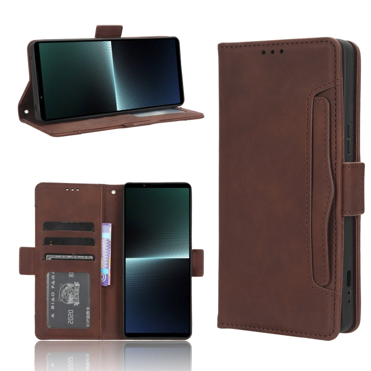 Skin Feel Calf Texture Card Slots Leather Phone Case, For Sony Xperia 1 VIII, For Sony Xperia 10 VII, For Sony Xperia 1 VII, For Sony Xperia 10 VI 2024, For Sony Xperia 1 VI 2024, For Sony Xperia 5 V 2023, For Sony Xperia 1 V, For Sony Xperia 10 V