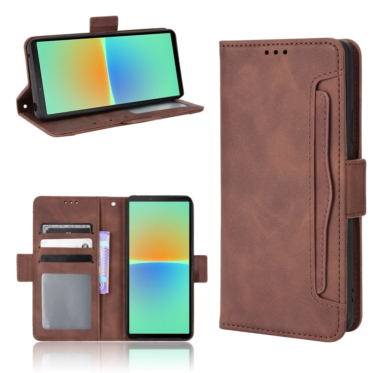 Skin Feel Calf Texture Card Slots Leather Phone Case, For Sony Xperia 1 VIII, For Sony Xperia 10 VII, For Sony Xperia 1 VII, For Sony Xperia 10 VI 2024, For Sony Xperia 1 VI 2024, For Sony Xperia 5 V 2023, For Sony Xperia 1 V, For Sony Xperia 10 V