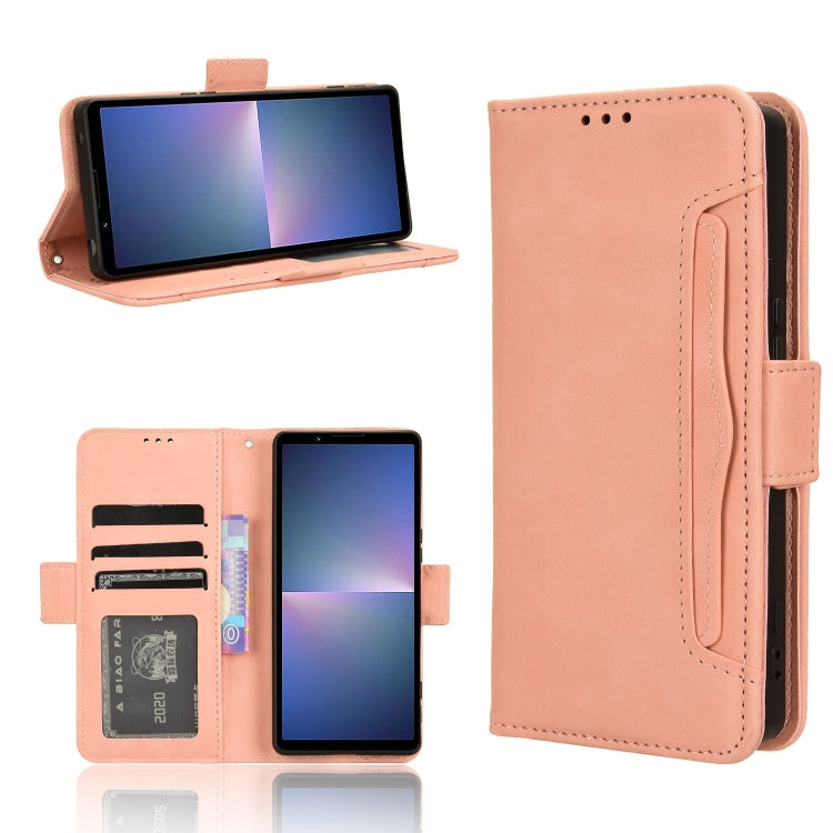 Skin Feel Calf Texture Card Slots Leather Phone Case, For Sony Xperia 1 VIII, For Sony Xperia 10 VII, For Sony Xperia 1 VII, For Sony Xperia 10 VI 2024, For Sony Xperia 1 VI 2024, For Sony Xperia 5 V 2023, For Sony Xperia 1 V, For Sony Xperia 10 V