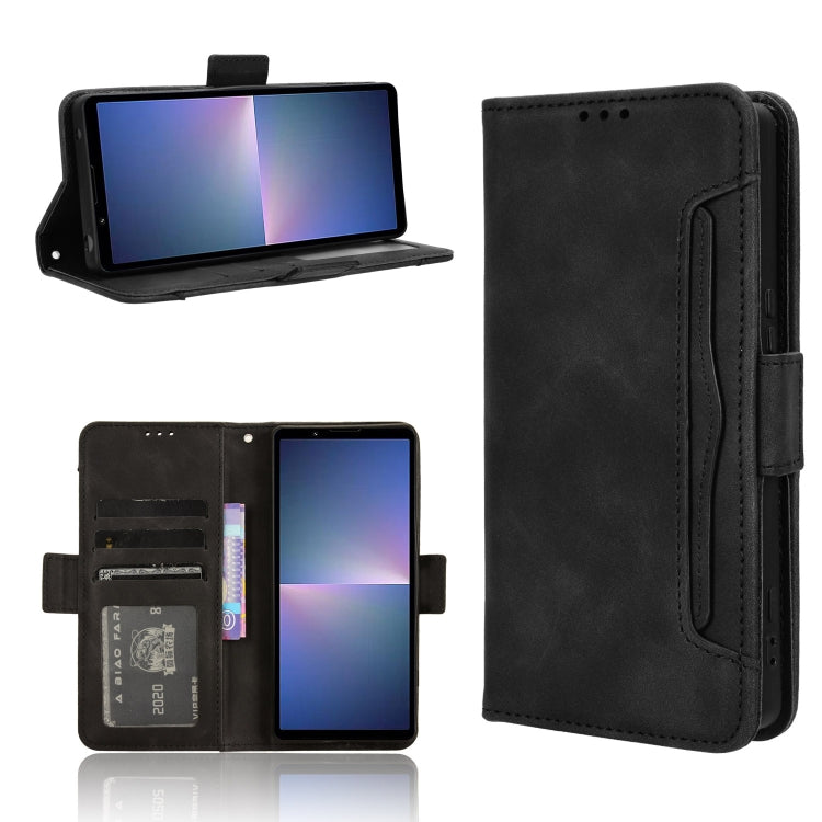 Skin Feel Calf Texture Card Slots Leather Phone Case, For Sony Xperia 1 VIII, For Sony Xperia 10 VII, For Sony Xperia 1 VII, For Sony Xperia 10 VI 2024, For Sony Xperia 1 VI 2024, For Sony Xperia 5 V 2023, For Sony Xperia 1 V, For Sony Xperia 10 V