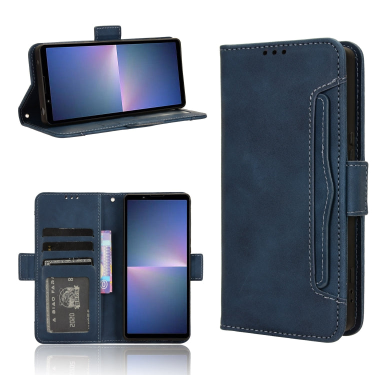 Skin Feel Calf Texture Card Slots Leather Phone Case, For Sony Xperia 1 VIII, For Sony Xperia 10 VII, For Sony Xperia 1 VII, For Sony Xperia 10 VI 2024, For Sony Xperia 1 VI 2024, For Sony Xperia 5 V 2023, For Sony Xperia 1 V, For Sony Xperia 10 V