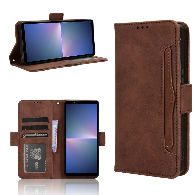 Skin Feel Calf Texture Card Slots Leather Phone Case, For Sony Xperia 1 VIII, For Sony Xperia 10 VII, For Sony Xperia 1 VII, For Sony Xperia 10 VI 2024, For Sony Xperia 1 VI 2024, For Sony Xperia 5 V 2023, For Sony Xperia 1 V, For Sony Xperia 10 V