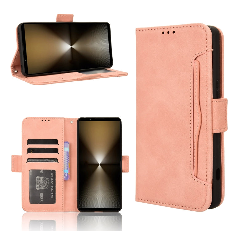 Skin Feel Calf Texture Card Slots Leather Phone Case, For Sony Xperia 1 VIII, For Sony Xperia 10 VII, For Sony Xperia 1 VII, For Sony Xperia 10 VI 2024, For Sony Xperia 1 VI 2024, For Sony Xperia 5 V 2023, For Sony Xperia 1 V, For Sony Xperia 10 V