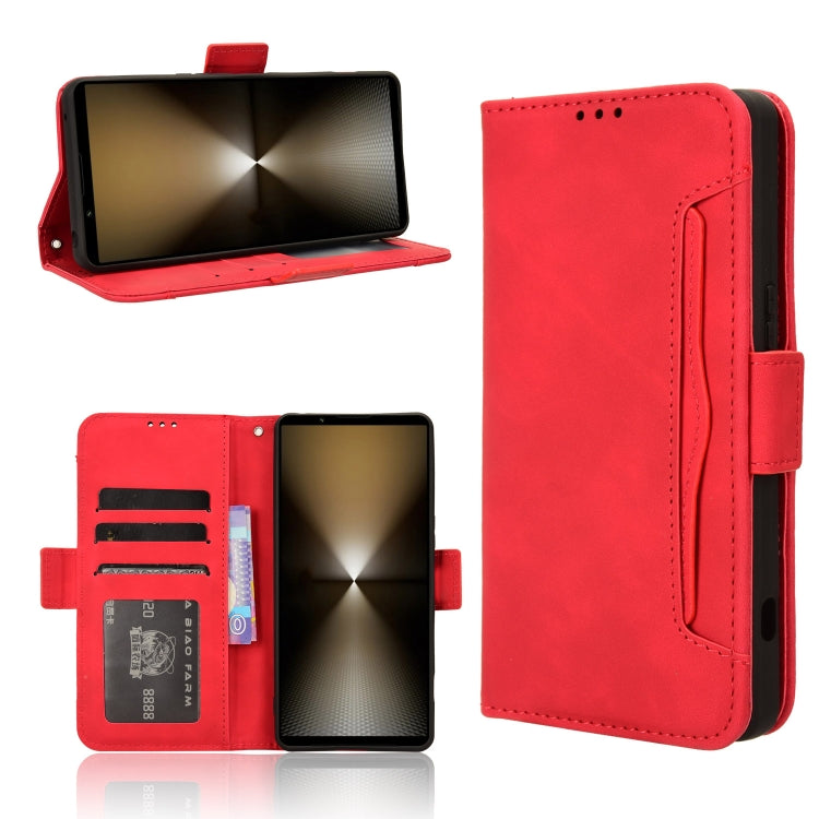 Skin Feel Calf Texture Card Slots Leather Phone Case, For Sony Xperia 1 VIII, For Sony Xperia 10 VII, For Sony Xperia 1 VII, For Sony Xperia 10 VI 2024, For Sony Xperia 1 VI 2024, For Sony Xperia 5 V 2023, For Sony Xperia 1 V, For Sony Xperia 10 V