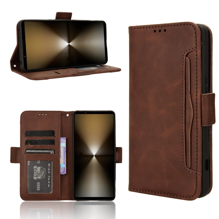 Skin Feel Calf Texture Card Slots Leather Phone Case, For Sony Xperia 1 VIII, For Sony Xperia 10 VII, For Sony Xperia 1 VII, For Sony Xperia 10 VI 2024, For Sony Xperia 1 VI 2024, For Sony Xperia 5 V 2023, For Sony Xperia 1 V, For Sony Xperia 10 V