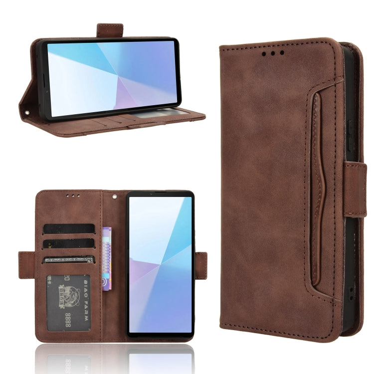 Skin Feel Calf Texture Card Slots Leather Phone Case, For Sony Xperia 1 VIII, For Sony Xperia 10 VII, For Sony Xperia 1 VII, For Sony Xperia 10 VI 2024, For Sony Xperia 1 VI 2024, For Sony Xperia 5 V 2023, For Sony Xperia 1 V, For Sony Xperia 10 V