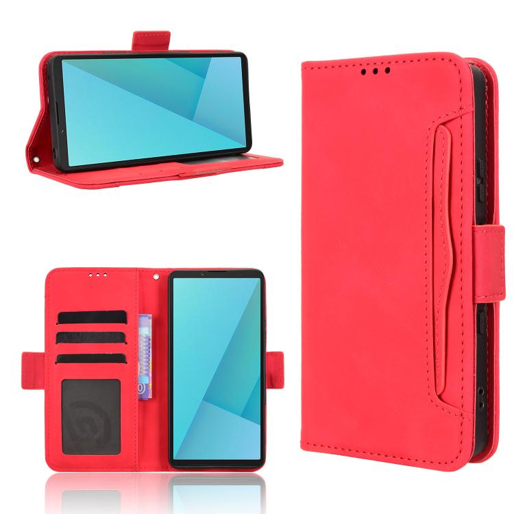 Skin Feel Calf Texture Card Slots Leather Phone Case, For Sony Xperia 1 VIII, For Sony Xperia 10 VII, For Sony Xperia 1 VII, For Sony Xperia 10 VI 2024, For Sony Xperia 1 VI 2024, For Sony Xperia 5 V 2023, For Sony Xperia 1 V, For Sony Xperia 10 V