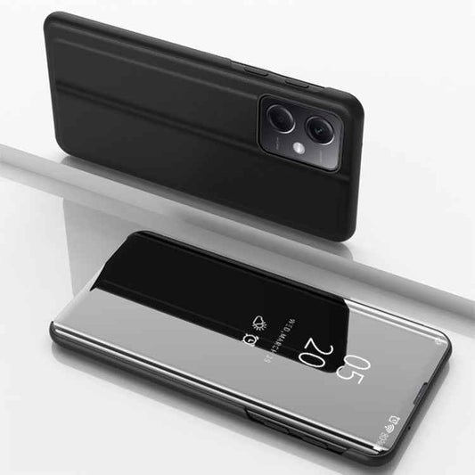 Plated Mirror Horizontal Flip Leather Phone Case with Holder