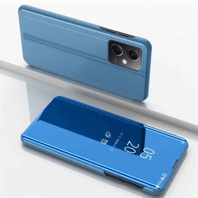 Plated Mirror Horizontal Flip Leather Phone Case with Holder