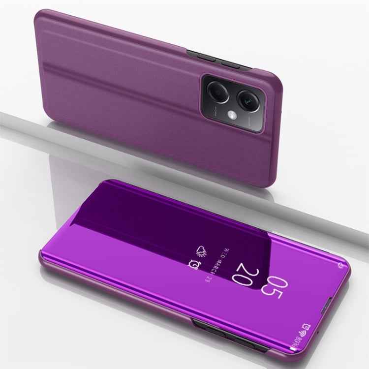 Plated Mirror Horizontal Flip Leather Phone Case with Holder