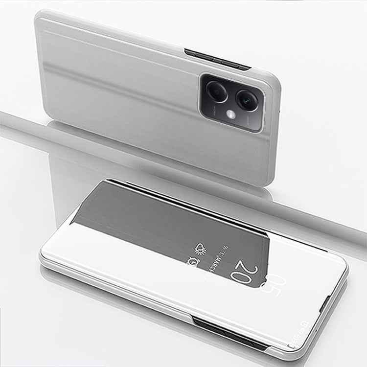 Plated Mirror Horizontal Flip Leather Phone Case with Holder