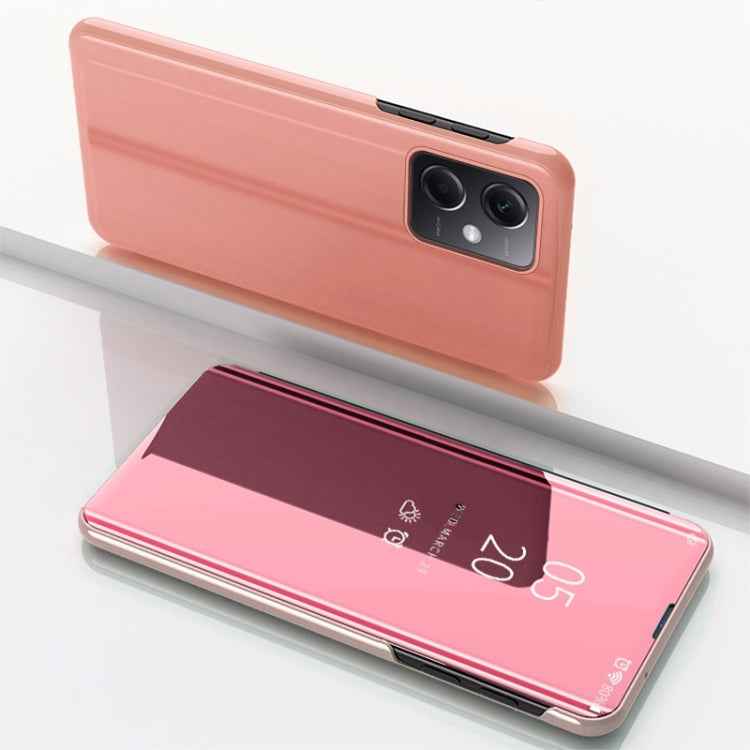 Plated Mirror Horizontal Flip Leather Phone Case with Holder