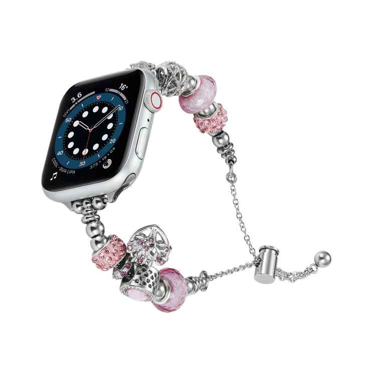 Bead Bracelet Metal Watch Band, For Apple Watch 38mm