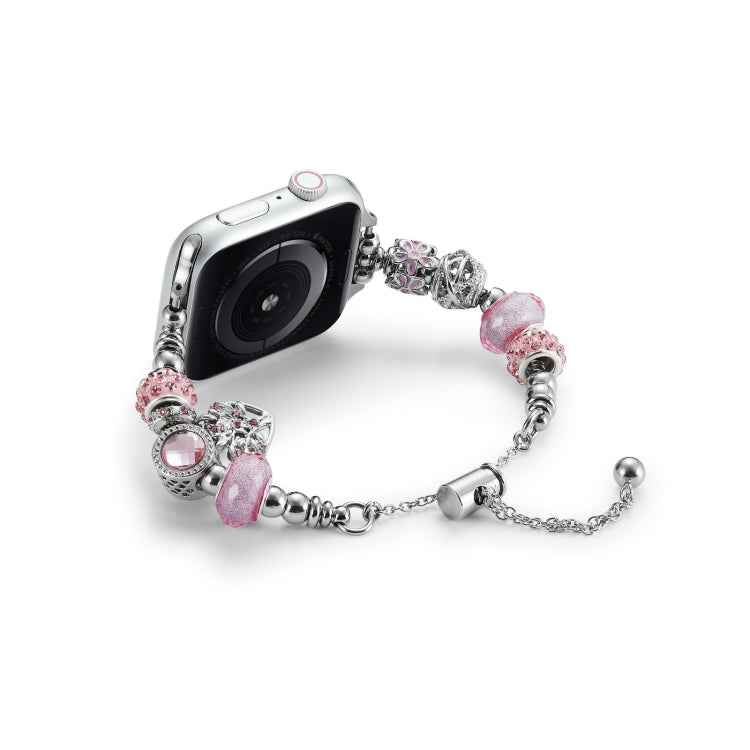 Bead Bracelet Metal Watch Band, For Apple Watch 38mm