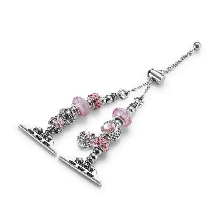 Bead Bracelet Metal Watch Band, For Apple Watch 38mm