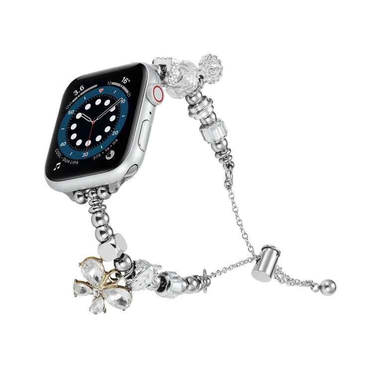 Bead Bracelet Metal Watch Band, For Apple Watch 38mm