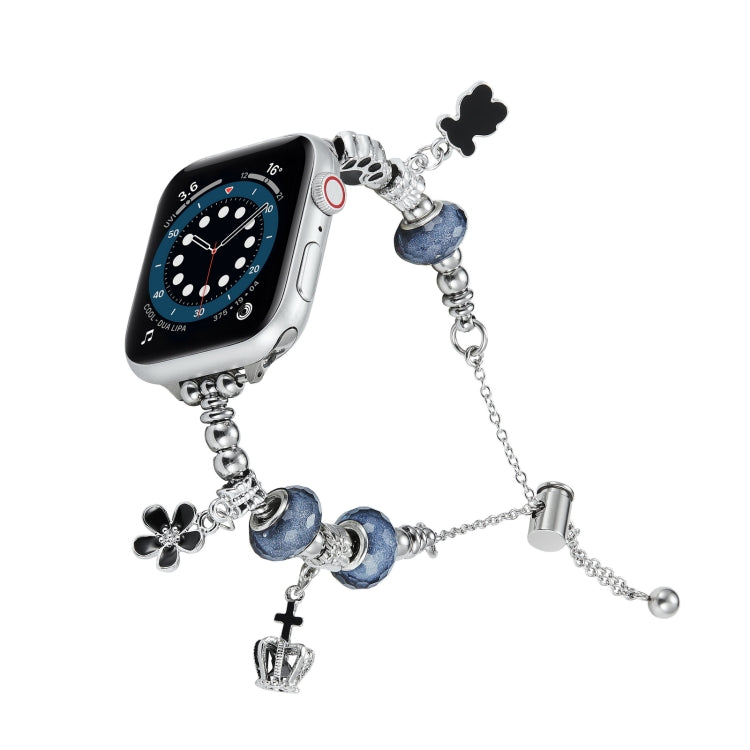Bead Bracelet Metal Watch Band, For Apple Watch 38mm