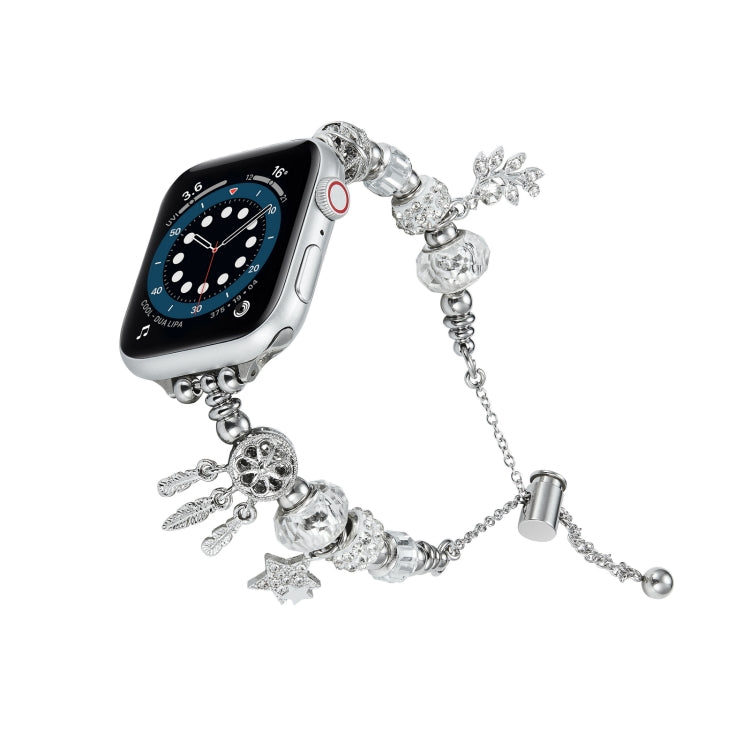 Bead Bracelet Metal Watch Band, For Apple Watch 38mm