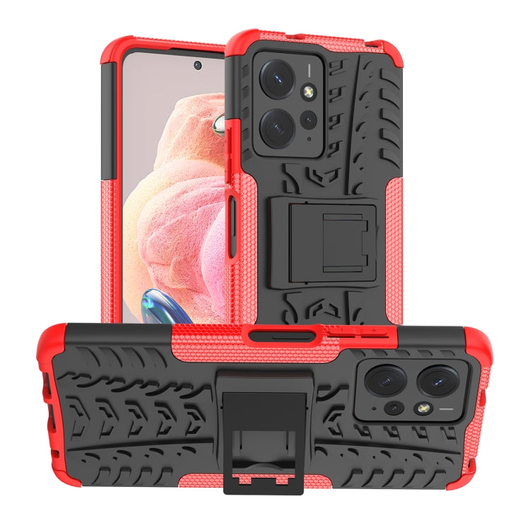 Tire Texture TPU + PC Phone Case with Holder, For Xiaomi Redmi A3 4G, For Xiaomi Redmi Note 13 4G, For Xiaomi Poco C65, For Xiaomi Redmi Note 13 5G Global, For Xiaomi Redmi 13C 4G, For Xiaomi Redmi Note 13 Pro+ 5G, For Xiaomi Redmi Note 13 Pro 5G Globa...