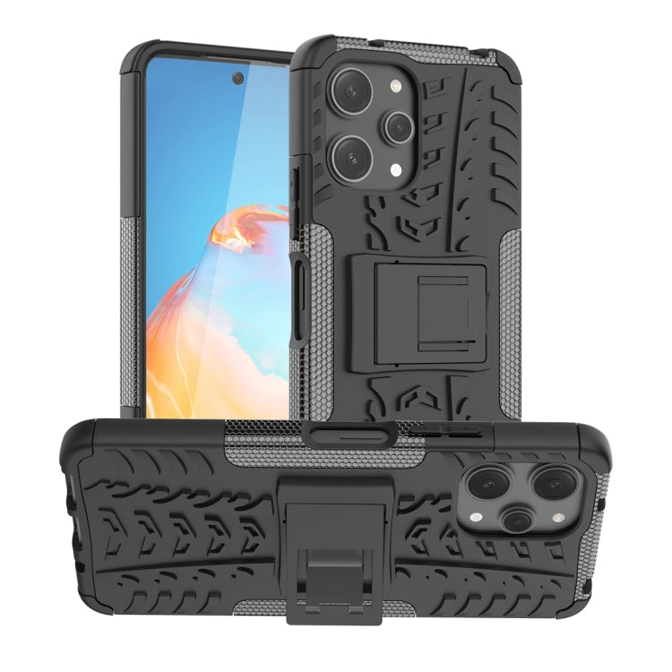 Tire Texture TPU + PC Phone Case with Holder, For Xiaomi Redmi A3 4G, For Xiaomi Redmi Note 13 4G, For Xiaomi Poco C65, For Xiaomi Redmi Note 13 5G Global, For Xiaomi Redmi 13C 4G, For Xiaomi Redmi Note 13 Pro+ 5G, For Xiaomi Redmi Note 13 Pro 5G Globa...