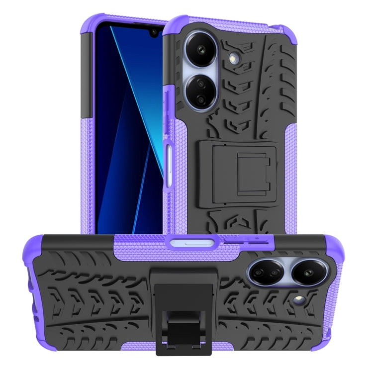 Tire Texture TPU + PC Phone Case with Holder, For Xiaomi Redmi A3 4G, For Xiaomi Redmi Note 13 4G, For Xiaomi Poco C65, For Xiaomi Redmi Note 13 5G Global, For Xiaomi Redmi 13C 4G, For Xiaomi Redmi Note 13 Pro+ 5G, For Xiaomi Redmi Note 13 Pro 5G Globa...