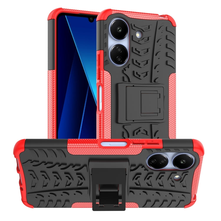 Tire Texture TPU + PC Phone Case with Holder, For Xiaomi Redmi A3 4G, For Xiaomi Redmi Note 13 4G, For Xiaomi Poco C65, For Xiaomi Redmi Note 13 5G Global, For Xiaomi Redmi 13C 4G, For Xiaomi Redmi Note 13 Pro+ 5G, For Xiaomi Redmi Note 13 Pro 5G Globa...