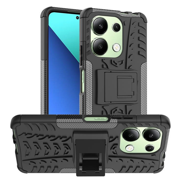 Tire Texture TPU + PC Phone Case with Holder, For Xiaomi Redmi A3 4G, For Xiaomi Redmi Note 13 4G, For Xiaomi Poco C65, For Xiaomi Redmi Note 13 5G Global, For Xiaomi Redmi 13C 4G, For Xiaomi Redmi Note 13 Pro+ 5G, For Xiaomi Redmi Note 13 Pro 5G Globa...