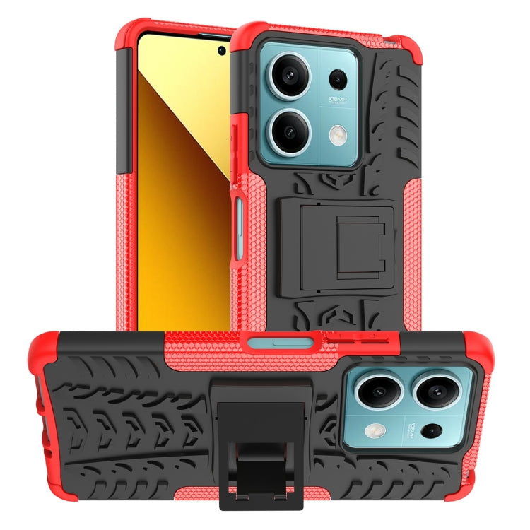 Tire Texture TPU + PC Phone Case with Holder, For Xiaomi Redmi A3 4G, For Xiaomi Redmi Note 13 4G, For Xiaomi Poco C65, For Xiaomi Redmi Note 13 5G Global, For Xiaomi Redmi 13C 4G, For Xiaomi Redmi Note 13 Pro+ 5G, For Xiaomi Redmi Note 13 Pro 5G Globa...