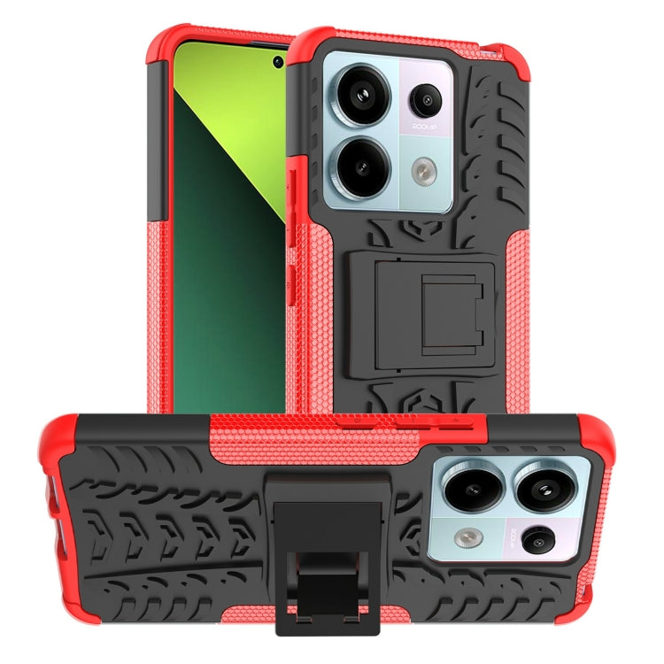 Tire Texture TPU + PC Phone Case with Holder, For Xiaomi Redmi A3 4G, For Xiaomi Redmi Note 13 4G, For Xiaomi Poco C65, For Xiaomi Redmi Note 13 5G Global, For Xiaomi Redmi 13C 4G, For Xiaomi Redmi Note 13 Pro+ 5G, For Xiaomi Redmi Note 13 Pro 5G Globa...