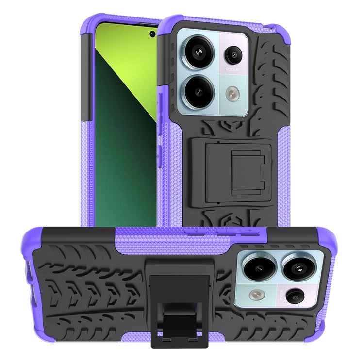 Tire Texture TPU + PC Phone Case with Holder, For Xiaomi Redmi A3 4G, For Xiaomi Redmi Note 13 4G, For Xiaomi Poco C65, For Xiaomi Redmi Note 13 5G Global, For Xiaomi Redmi 13C 4G, For Xiaomi Redmi Note 13 Pro+ 5G, For Xiaomi Redmi Note 13 Pro 5G Globa...