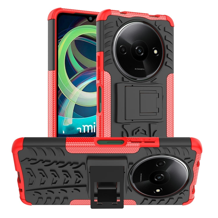 Tire Texture TPU + PC Phone Case with Holder, For Xiaomi Redmi A3 4G, For Xiaomi Redmi Note 13 4G, For Xiaomi Poco C65, For Xiaomi Redmi Note 13 5G Global, For Xiaomi Redmi 13C 4G, For Xiaomi Redmi Note 13 Pro+ 5G, For Xiaomi Redmi Note 13 Pro 5G Globa...