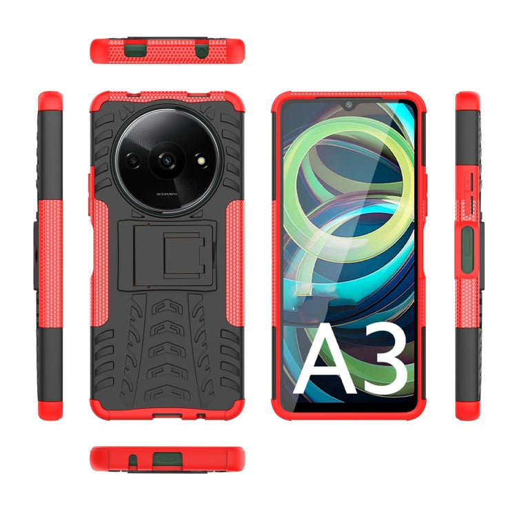 Tire Texture TPU + PC Phone Case with Holder, For Xiaomi Redmi A3 4G, For Xiaomi Redmi Note 13 4G, For Xiaomi Poco C65, For Xiaomi Redmi Note 13 5G Global, For Xiaomi Redmi 13C 4G, For Xiaomi Redmi Note 13 Pro+ 5G, For Xiaomi Redmi Note 13 Pro 5G Globa...