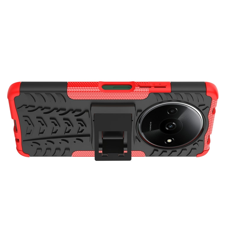 Tire Texture TPU + PC Phone Case with Holder, For Xiaomi Redmi A3 4G, For Xiaomi Redmi Note 13 4G, For Xiaomi Poco C65, For Xiaomi Redmi Note 13 5G Global, For Xiaomi Redmi 13C 4G, For Xiaomi Redmi Note 13 Pro+ 5G, For Xiaomi Redmi Note 13 Pro 5G Globa...