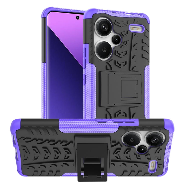 Tire Texture TPU + PC Phone Case with Holder, For Xiaomi Redmi A3 4G, For Xiaomi Redmi Note 13 4G, For Xiaomi Poco C65, For Xiaomi Redmi Note 13 5G Global, For Xiaomi Redmi 13C 4G, For Xiaomi Redmi Note 13 Pro+ 5G, For Xiaomi Redmi Note 13 Pro 5G Globa...