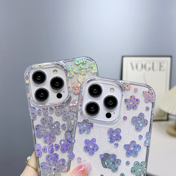 Little Star Series Glitter Powder TPU Phone Case, For iPhone 13 Pro, For iPhone 13 Pro Max, For iPhone 12, For iPhone 12 Pro