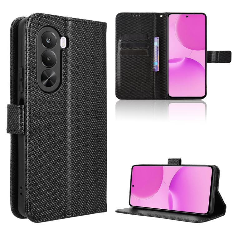 Diamond Texture Leather Phone Case, For Realme C100 4G, For Realme C83 5G / P4 Lite 5G, For Realme P4 Power 5G, For Realme Note 80 4G, For Realme 16 5G, For Realme 16 Pro+ 5G, For Realme 16 Pro 5G, For Realme P4x 5G, For Realme 15x 5G India / C85 5G