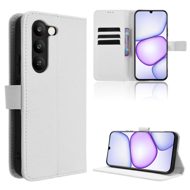 Diamond Texture Leather Phone Case, For Realme 16T 5G, For Realme C100i 4G / C100x 4G, For Realme C100 4G, For Realme C83 5G / P4 Lite 5G, For Realme P4 Power 5G, For Realme Note 80 4G, For Realme 16 5G, For Realme 16 Pro+ 5G, For Realme 16 Pro 5G