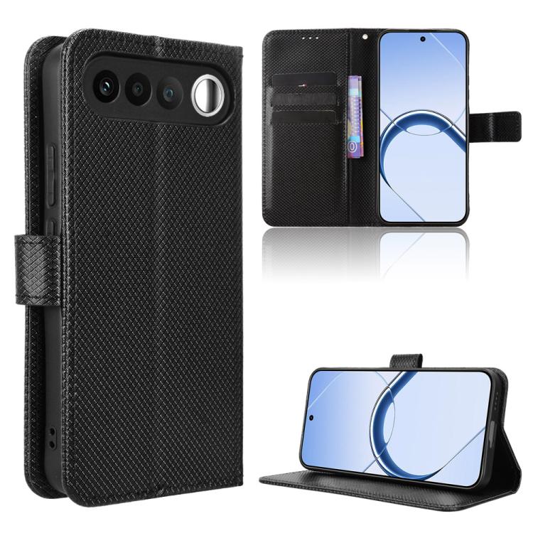 Diamond Texture Leather Phone Case, For Realme 16T 5G, For Realme C100i 4G / C100x 4G, For Realme C100 4G, For Realme C83 5G / P4 Lite 5G, For Realme P4 Power 5G, For Realme Note 80 4G, For Realme 16 5G, For Realme 16 Pro+ 5G, For Realme 16 Pro 5G