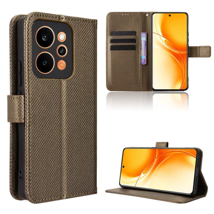 Diamond Texture Leather Phone Case, For Realme 16T 5G, For Realme C100i 4G / C100x 4G, For Realme C100 4G, For Realme C83 5G / P4 Lite 5G, For Realme P4 Power 5G, For Realme Note 80 4G, For Realme 16 5G, For Realme 16 Pro+ 5G, For Realme 16 Pro 5G